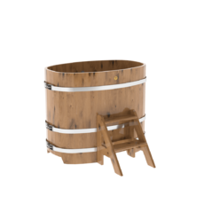 BentWood овальная из дуба (0,76х1,16 м.), h=1,1 м. Натуральная Премиум купель фото